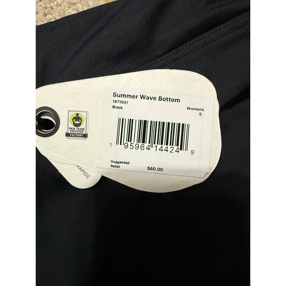 NWT Prana Summer Wave Black Swimsuit Bottoms Size Small - Picture 6 of 6